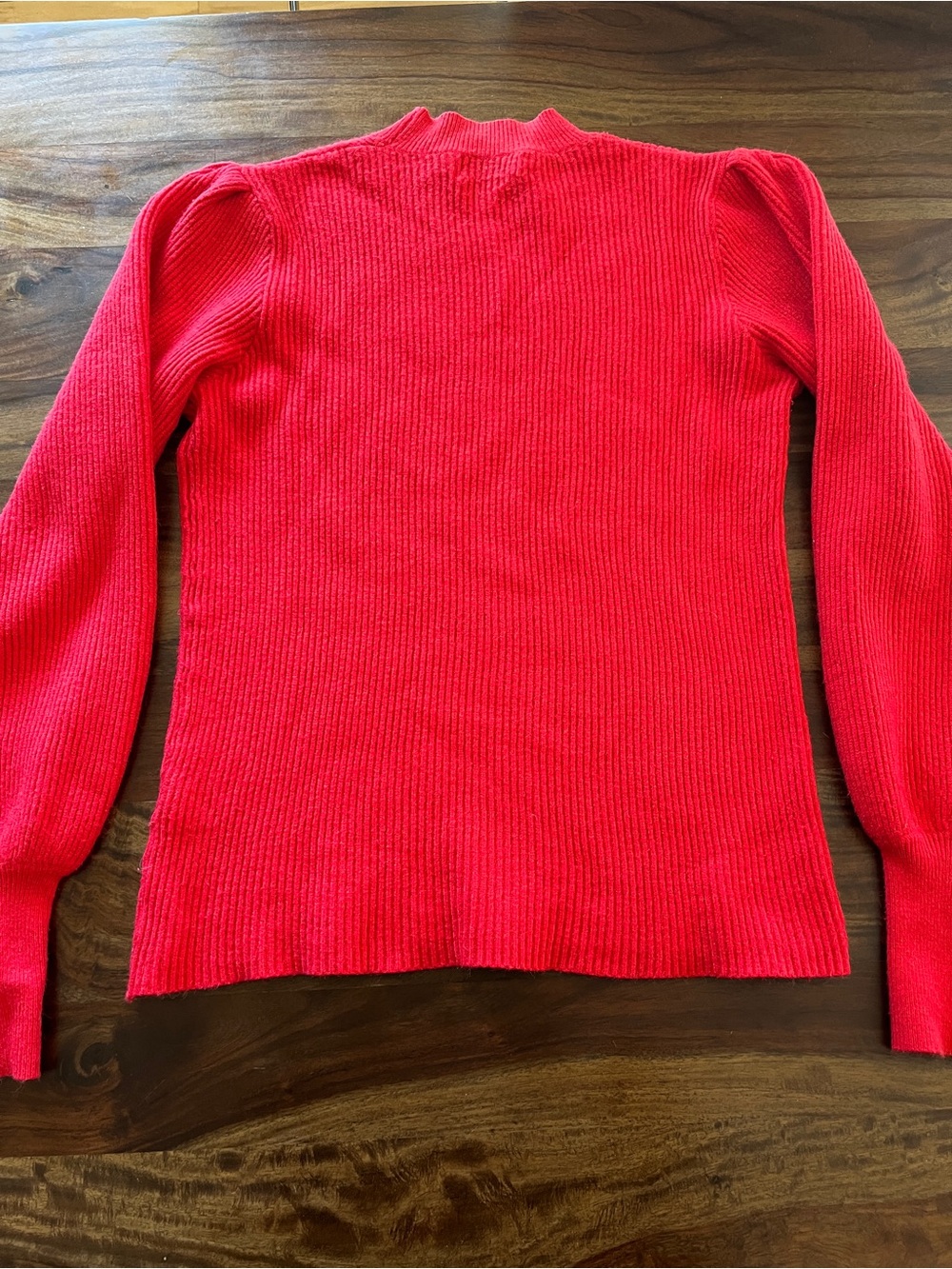 Line + Dot Anthropologie long sleeve ribbed cherry red sweater top